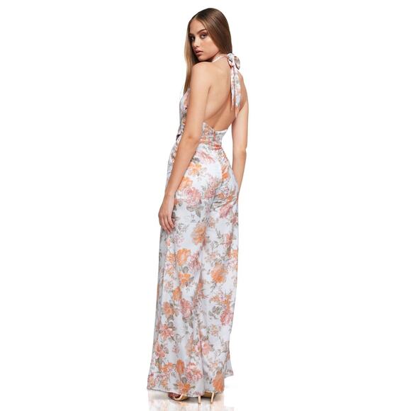 STUNNING NOOKIE UTOPIA FLORAL JUMPSUIT NWT, SOLD OUT ON REVOLVE MSRP $379, XS - Picture 3 of 8